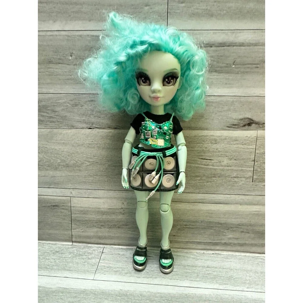 Rainbow High Berrie Aqua Curly-Hair Fashion Doll with Speaker Skirt